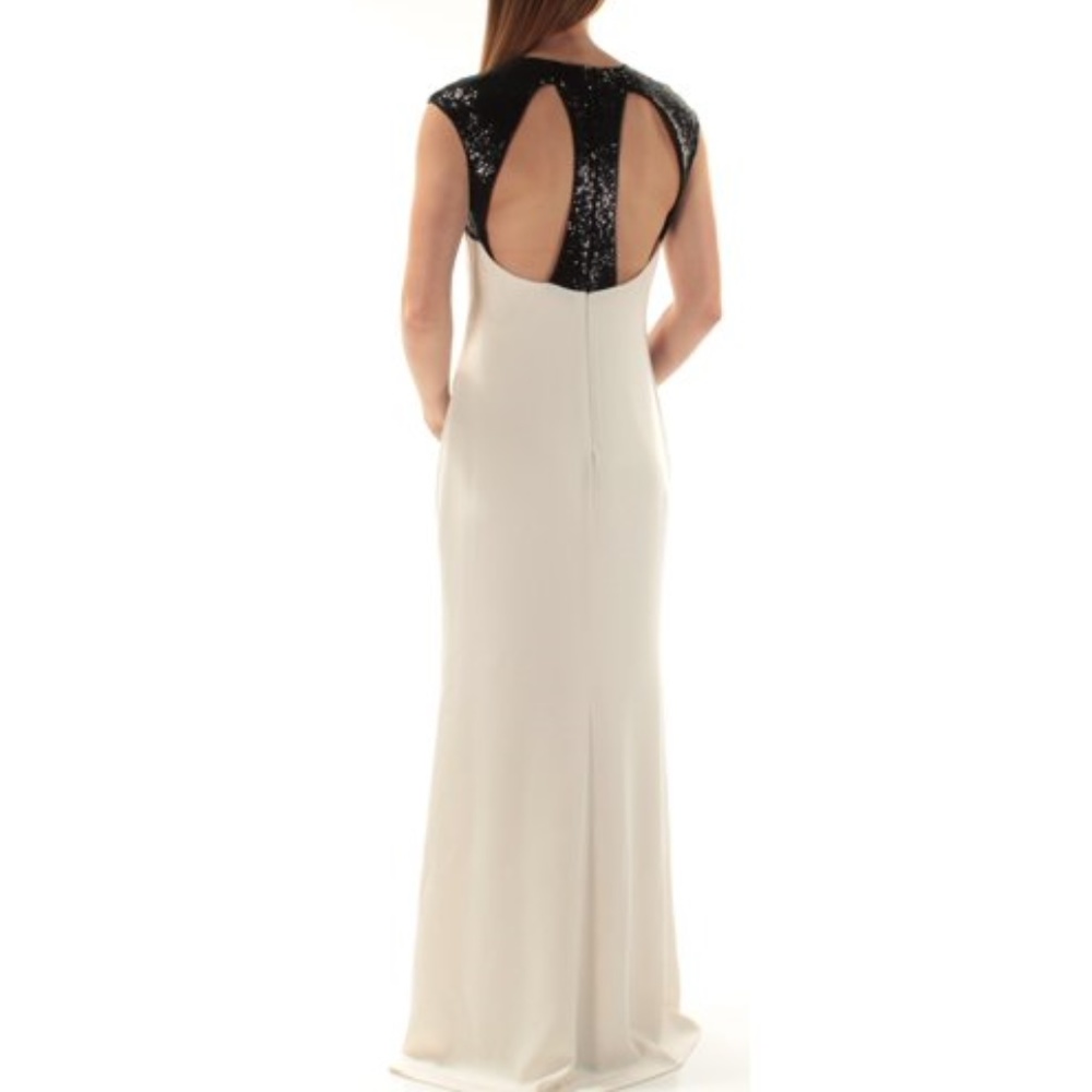 NWT Ralph Lauren Sequin Black Cutout Formal Gown